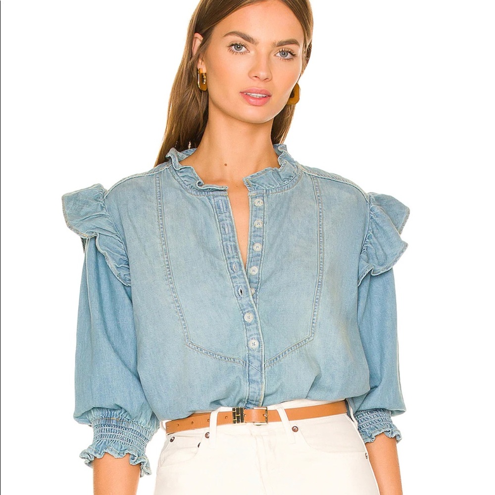 Free People Denim Top